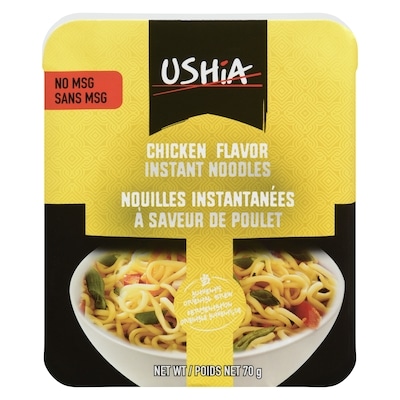 Ushia Chicken Flavor Instant Noodles 70 g, $2.41/100g