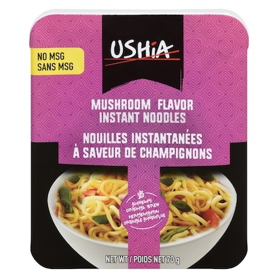 Ushia Mushroom Flavor Instant Noodles 70 g, $2.41/100g