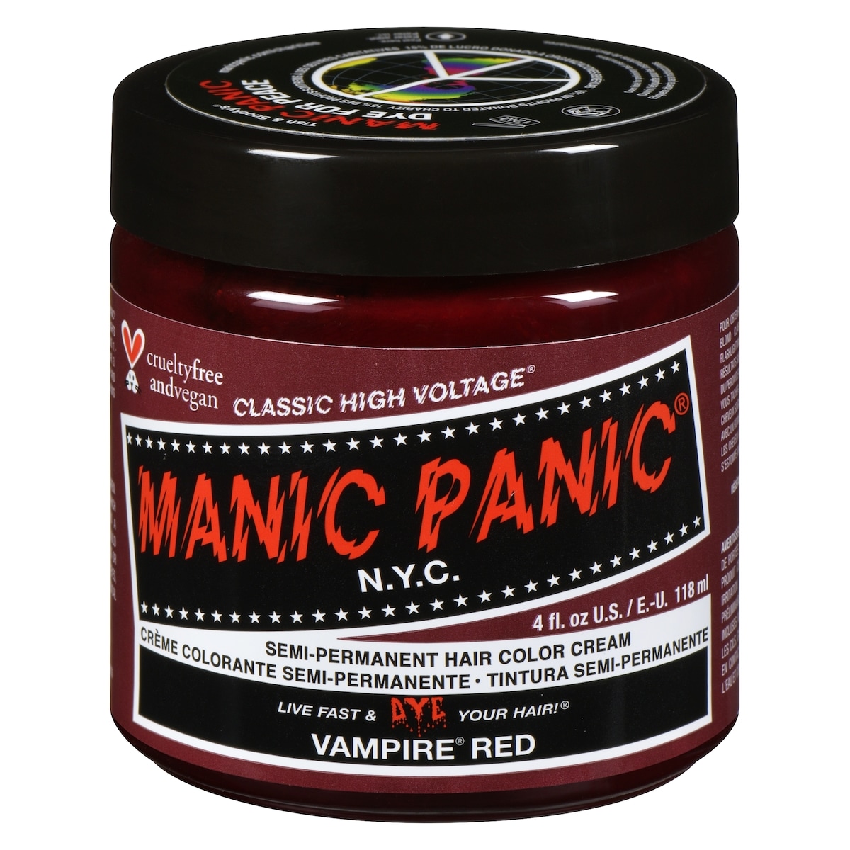 Manic Panic Classic high voltage crème colorante semi-permanente vampire red 118 ml, 11,43 $/100ml