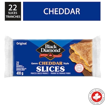 Black Diamond Original Cheddar Cheese Slices 410 g, $1.05/100g