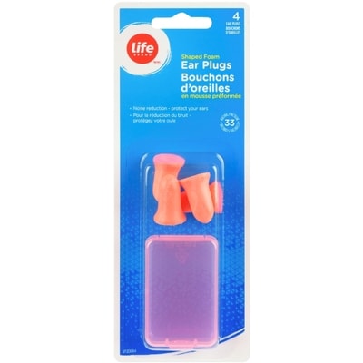 Life Brand Shaped Foam Ear Plugs 4 ea, $0.75/1ea