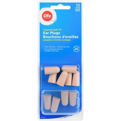 Life Brand Tapered Soft Fit Ear Plugs 10 ea, $0.50/1ea