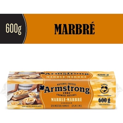 Armstrong Fromage Cheddar marbré 600 g, 1,92 $/100g