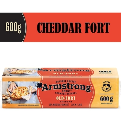 Armstrong Fromage Cheddar fort 600 g, 1,92 $/100g