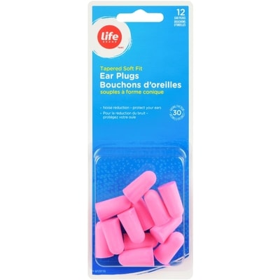 Life Brand Pink Tapered Soft Fit Ear Plugs 12 ea, $0.58/1ea