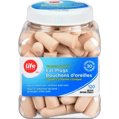 Life Brand Tapered Soft Fit Ear Plugs, 120 Ear Plugs 120 ea, $0.11/1ea