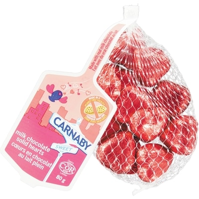 Carnaby Sweet Mesh Bag With Foiled Solid Valentine Hearts 80 g, $4.11/100g