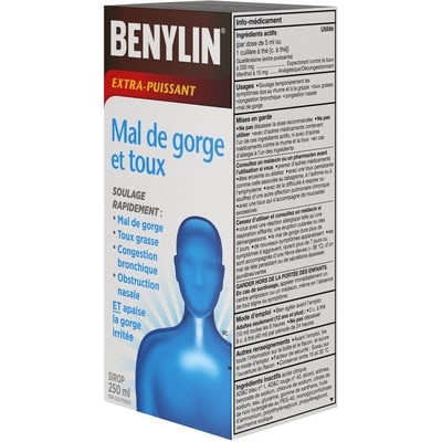 Mal de gorge et toux sirop extra-puissant