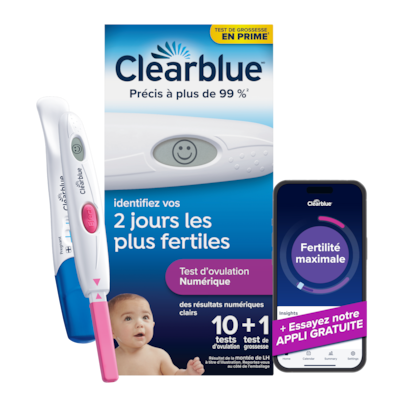 Clearblue Test d’ovulation numérique, test de grossesse Détection rapide en prime, 10 tests d’ovulation et 1 test de grossesse 10 ea, 5,65 $/1ch