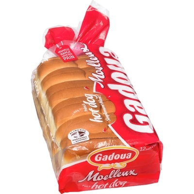 Gadoua Hotdog Buns 600 g, $0.75/100g