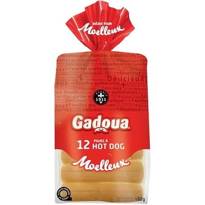 Gadoua GADOUA MOELLEUX HOT DOG 12 600 g, 0,75 $/100g