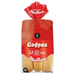 Gadoua GADOUA MOELLEUX HOT DOG 12 600 g, 0,75 $/100g