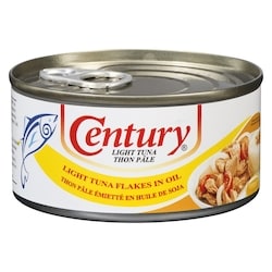 Century Thon émietté dans l’huile 180 g, 1,55 $/100g