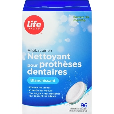 Life LB NETTOYANT POUR DENTIER BLAN 96 ea, 0,07 $/1ch