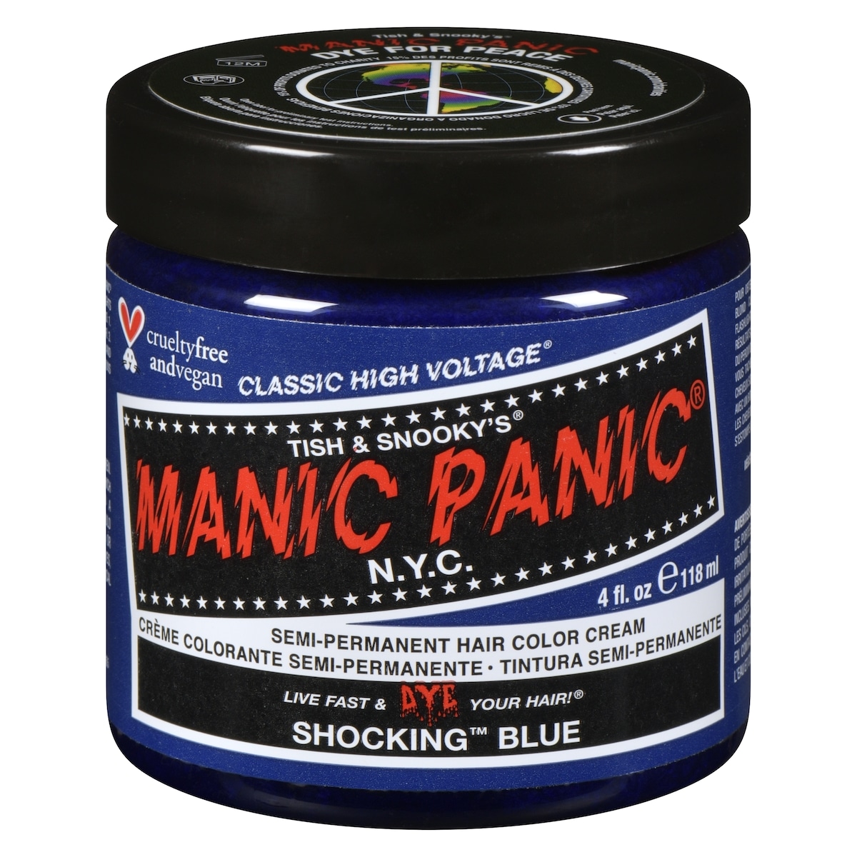 Tish & Snooky’s Classic high voltage crème colorante semi-permanente shocking blue 118 ml, 11,43 $/100ml