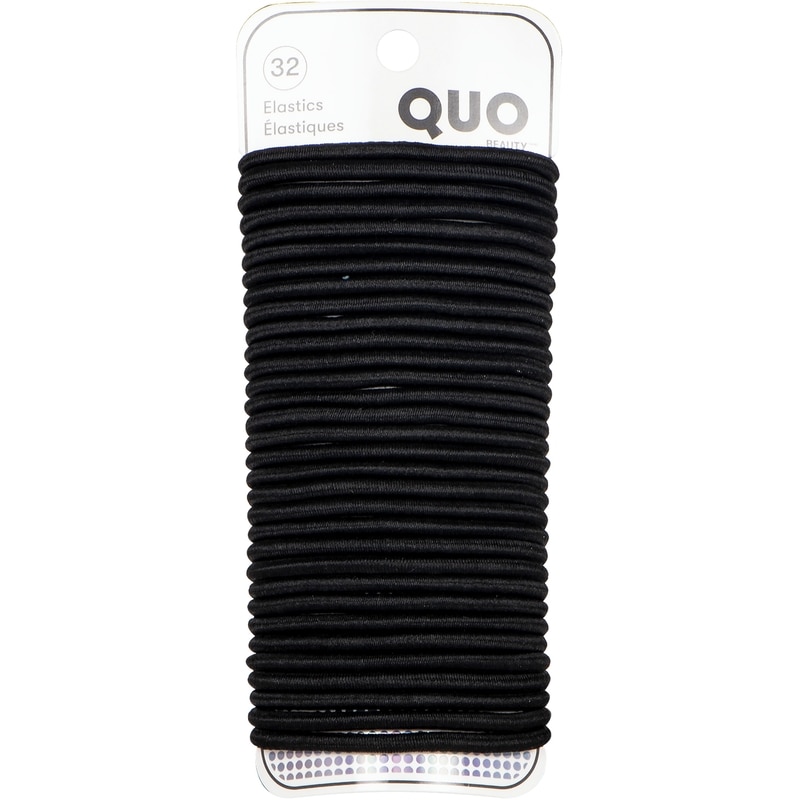 Regular Elastics Black Pack of 32