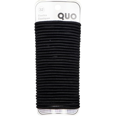 Quo Beauty 32Pk Reg Elastics Blk 1 ea, 8,00 $/1ch