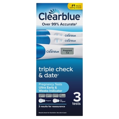 Clearblue Triple Check & Date Combo Pack, Weeks Indicator & Ultra Early, 3 Tests 3 ea, $12.00/1ea