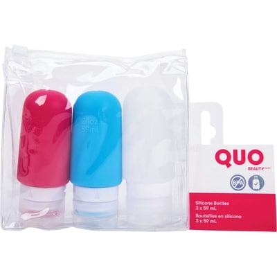 Quo Beauty Silicone Bottle Set 59ml 3 Pack - Trial & Travel Size 1 ea, $13.99/1ea