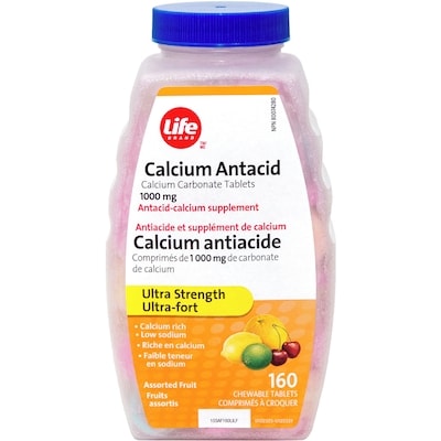 Life Antiacide ultra fort, fruits assortis 160 ea, 0,06 $/1ch