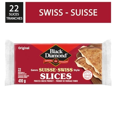 Black Diamond Original Swiss Cheese Slices 410 g, $1.05/100g