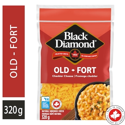 Black Diamond Fromage râpé cheddar fort. 320 g, 2,03 $/100g