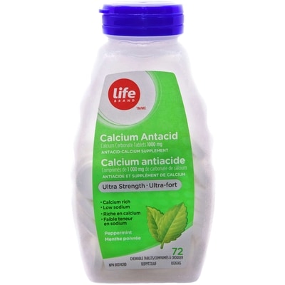 Life Brand Antacid Ultra Strength Peppermint 72 ea, $0.06/1ea