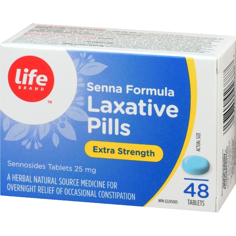 Extra Strength Senna Formula Laxative Pills 48 Tablets