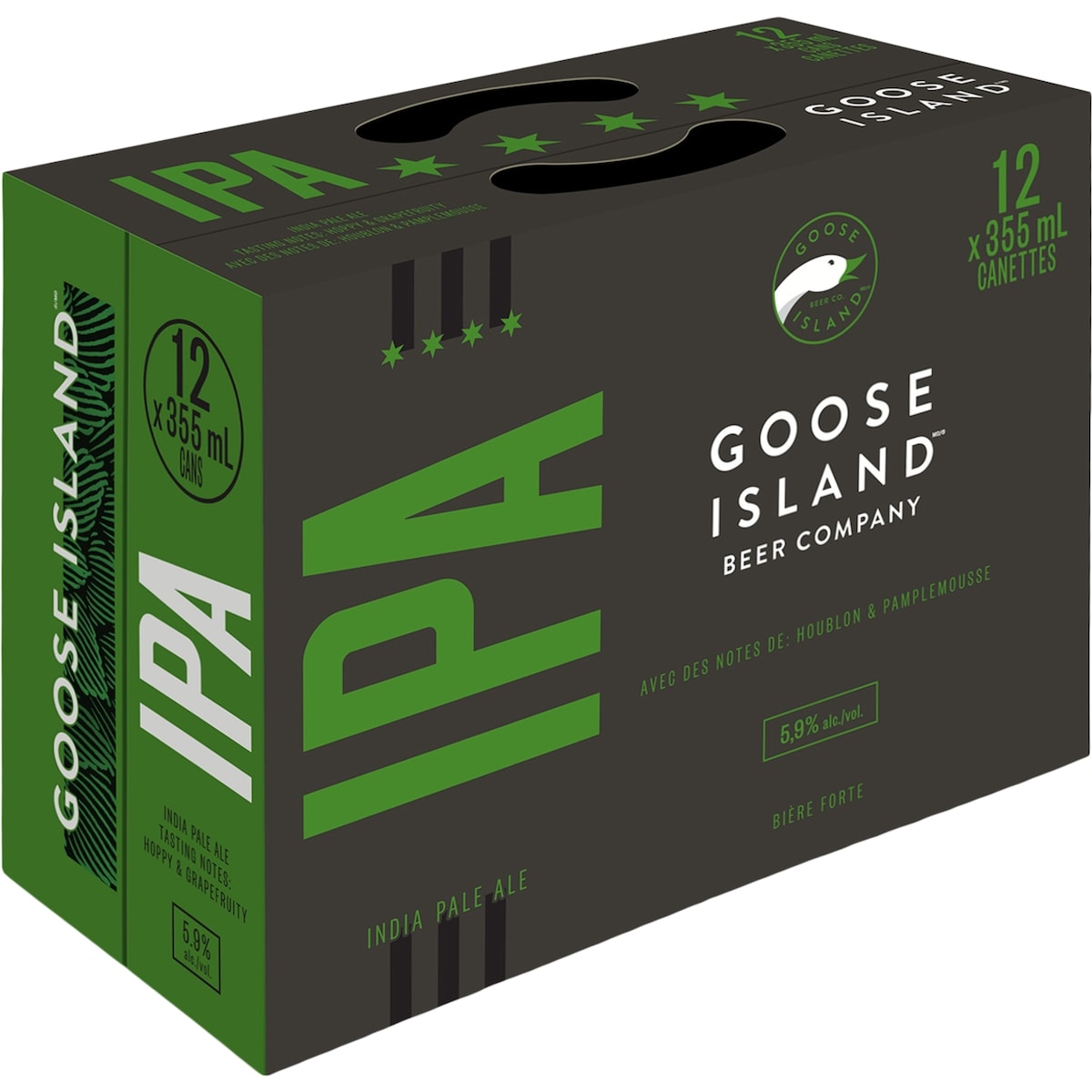 Goose Island Beer Co. IPA Bière Forte (Pièce d’identité requise au moment du ramassage) 12x355.0 ml, 0,60 $/100ml
