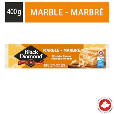 Black Diamond Marble Cheddar Cheese Bar 400 g, $1.50/100g
