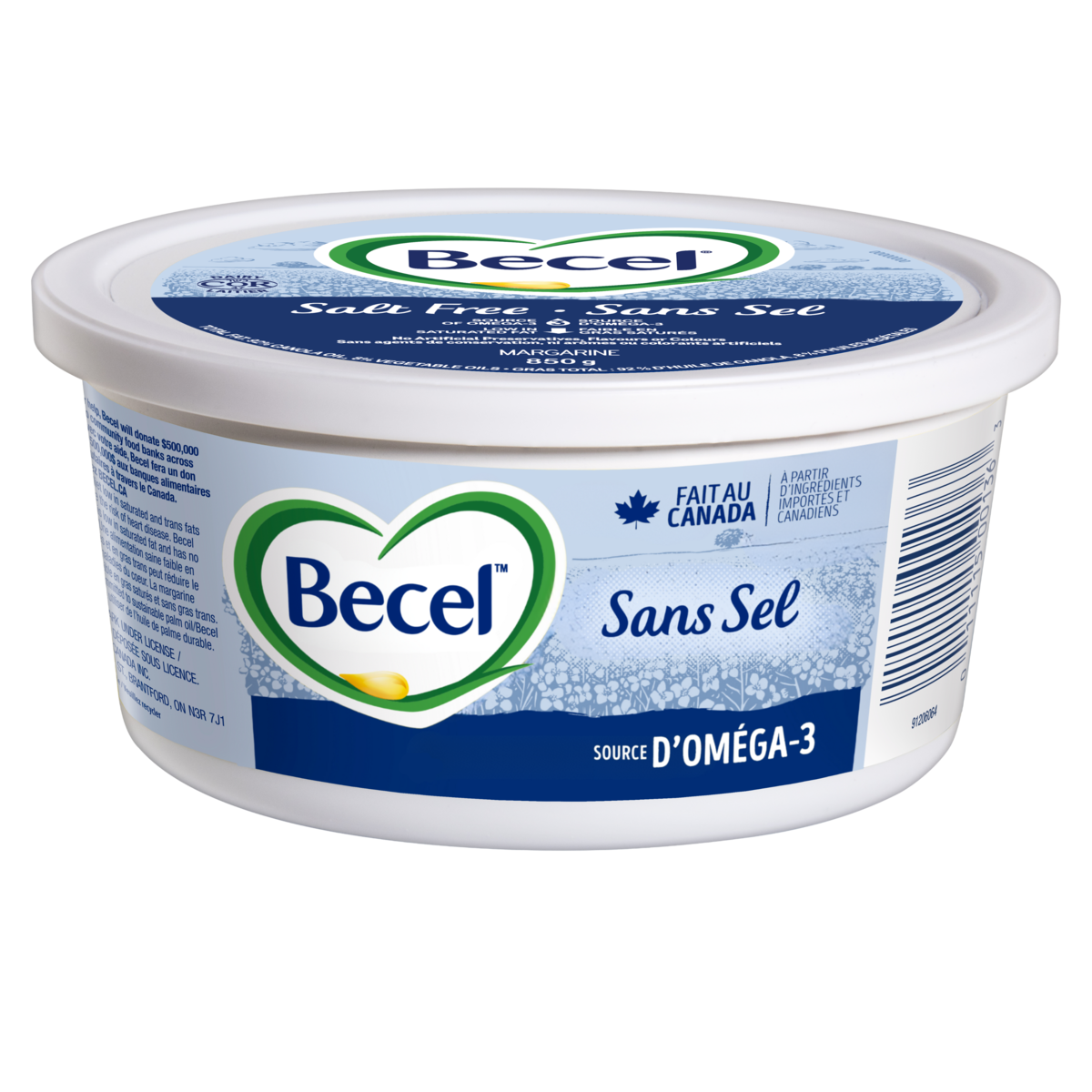 Becel Margarine Sans Sel 850 g, 0,88 $/100g