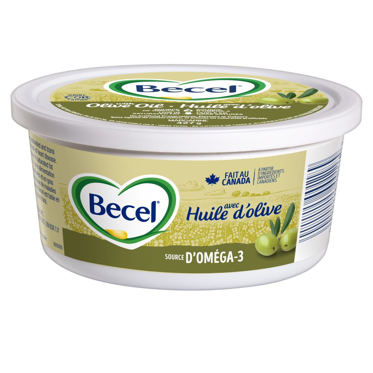 Becel Margarine avec huile d'olive 850 g, 0,88 $/100g