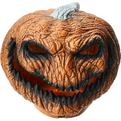 Décoration de citrouille au sourire diabolique