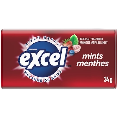Wrigley's Excel Mixed Berry Flavoured Mints, 1 Tin 1 ea, $3.49/1ea