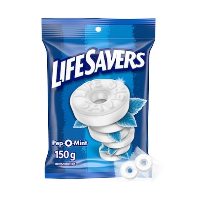 LIFESAVERS Pep O Mint Candy Mints, Bag 150 g, $2.66/100g