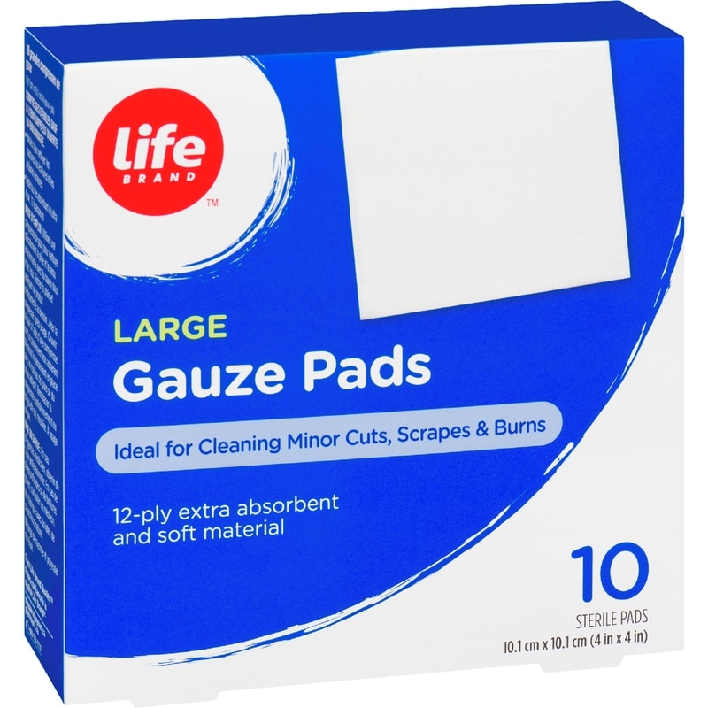 Large Gauze Pads, 10 Pack