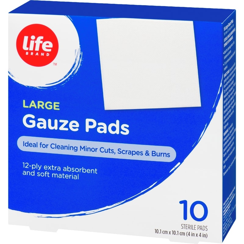 Large Gauze Pads, 10 Pack