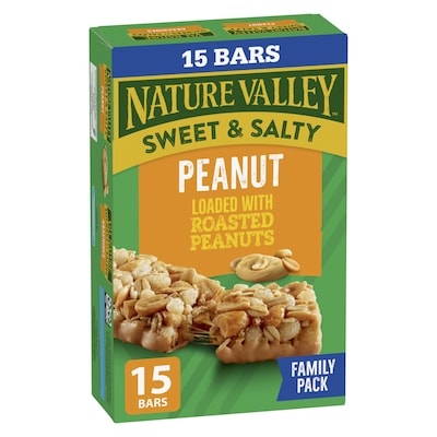 Nature Valley Sweet & Salty Granola Bars, Sweet and Salty Nut, Peanut, 15 ct 525 g, $1.43/100g