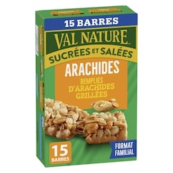 Nature Valley Val Nature Barre Granola, Sucrées et Salées, Arachides, 15 Barres 525 g, 1,71 $/100g