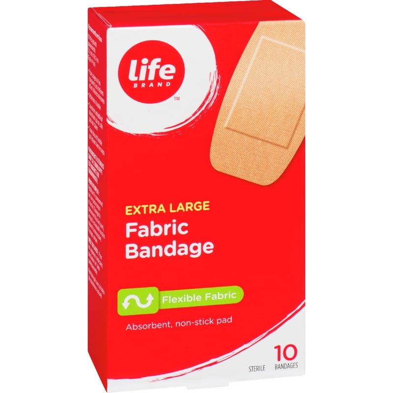Extra Large Fabric Bandage, 10 Pack