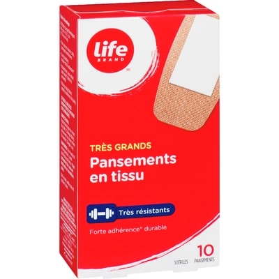 Pansement En Tissu, Très Grand, 10 Par Paquet