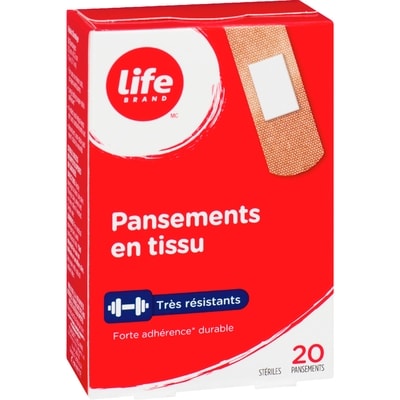 Pansement en tissu, robuste, 20 par paquet