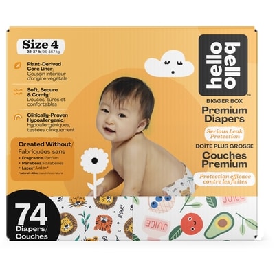 Hello Bello Diapers, Size 4, 74 Count 74x1.0 ea, $0.41/1ea