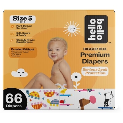 Hello Bello Diapers, Size 5, 66 Count 66x1.0 ea, $0.45/1ea