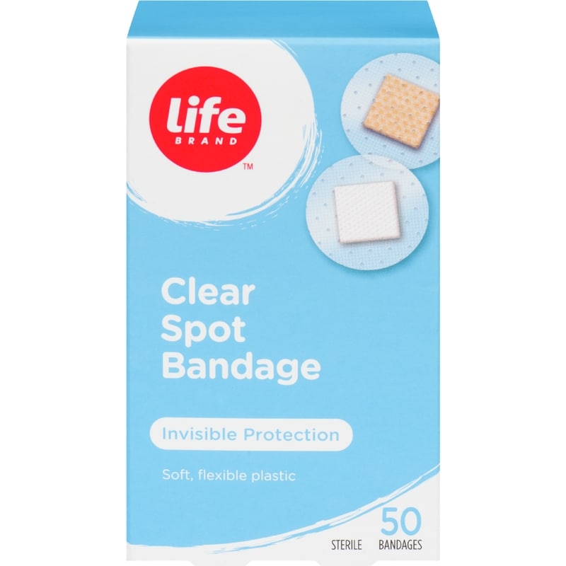 Clear Spot Bandage, Invisible Protection, 50 Pack
