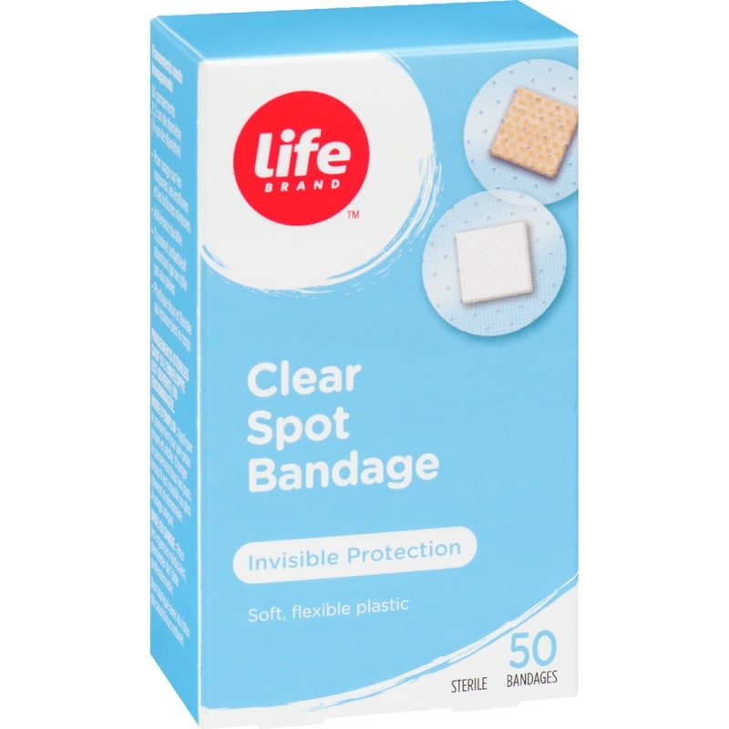 Clear Spot Bandage, Invisible Protection, 50 Pack