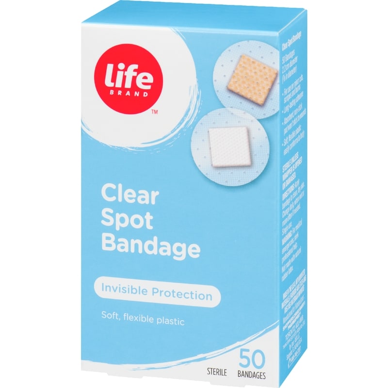 Clear Spot Bandage, Invisible Protection, 50 Pack