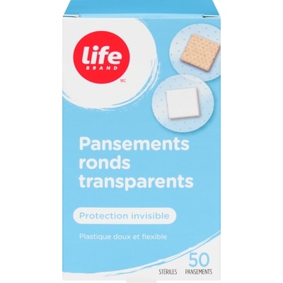 Life Pansement Clear Spot, protection invisible, 50 par paquet 50 ea, 0,08 $/1ch