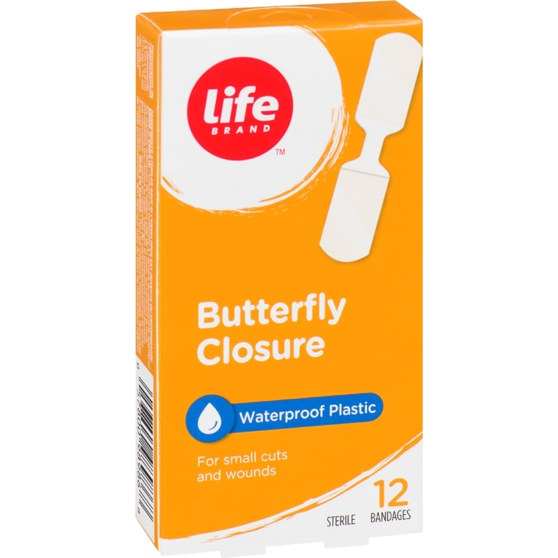 Butterfly Closure, Waterproof, 12 Bandages