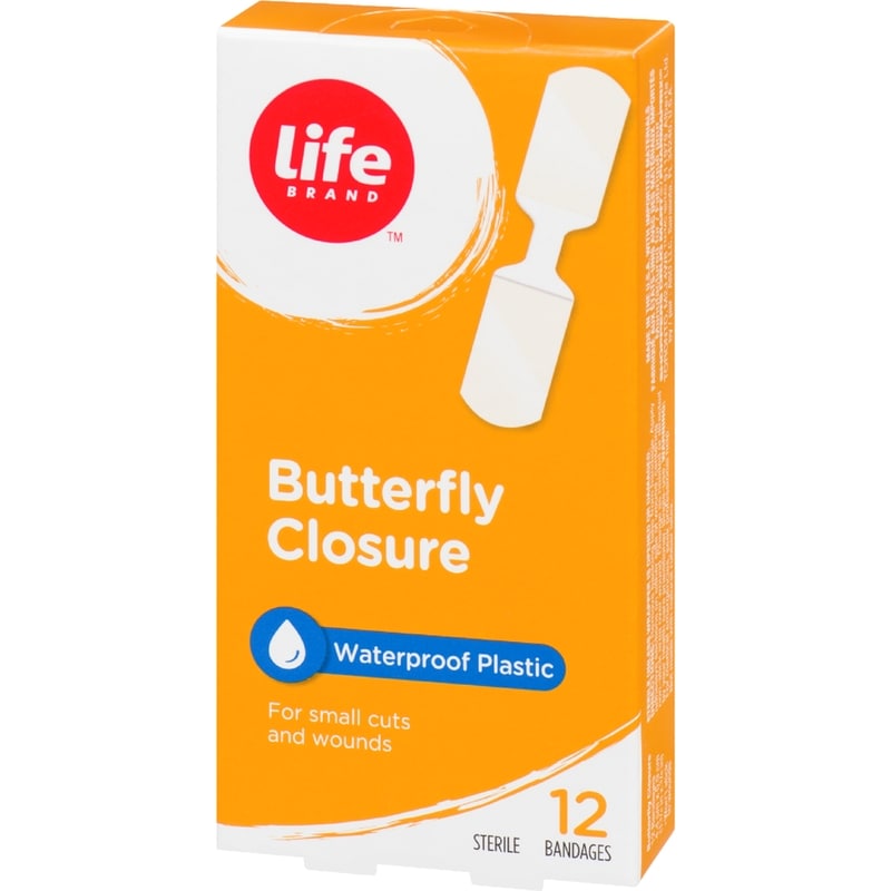 Butterfly Closure, Waterproof, 12 Bandages